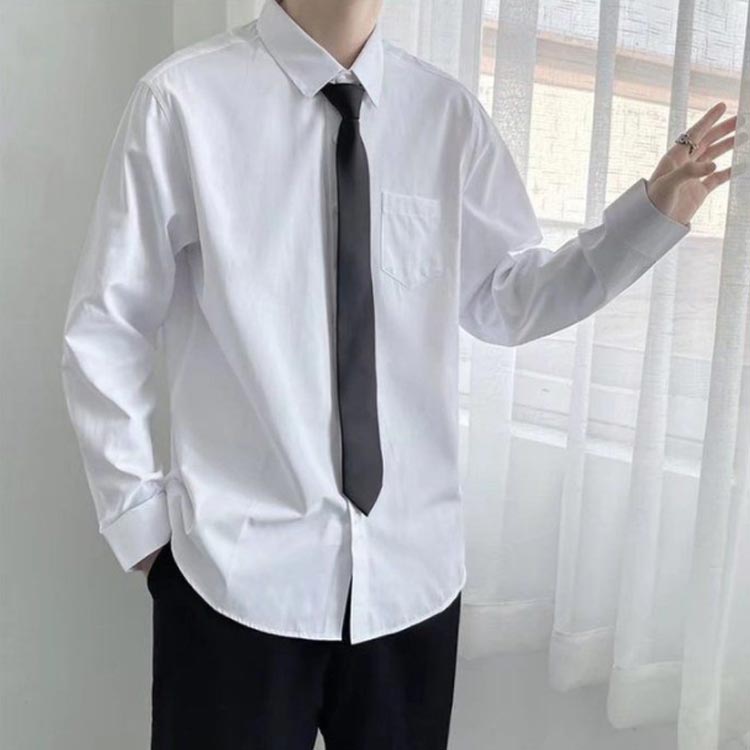 楽天市場】 スクールシャツ 長袖 白シャツ ネクタイ付き 制服 送料無料