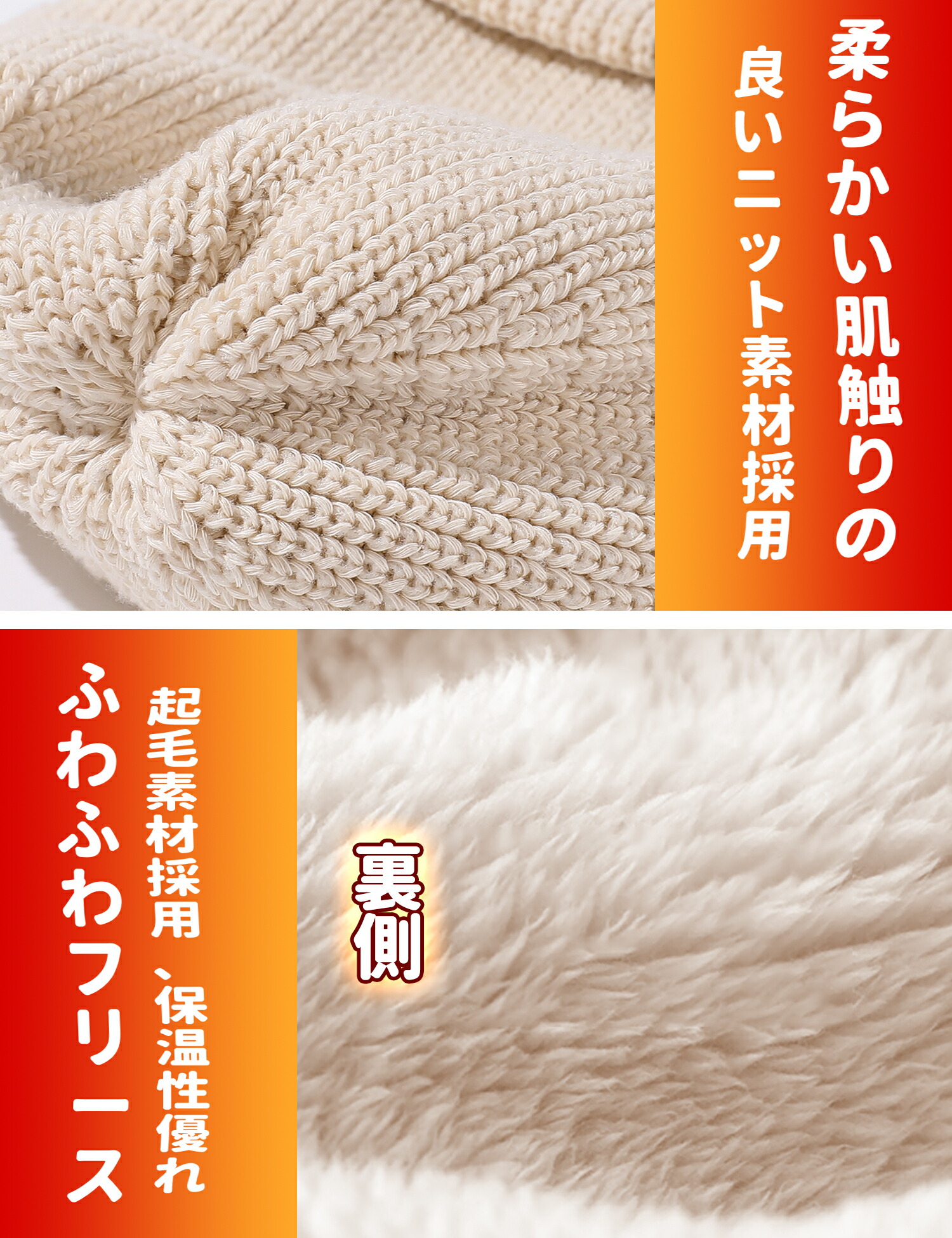 楽天市場】ニット帽 ネックウォーマー 2点セット ニットキャップ