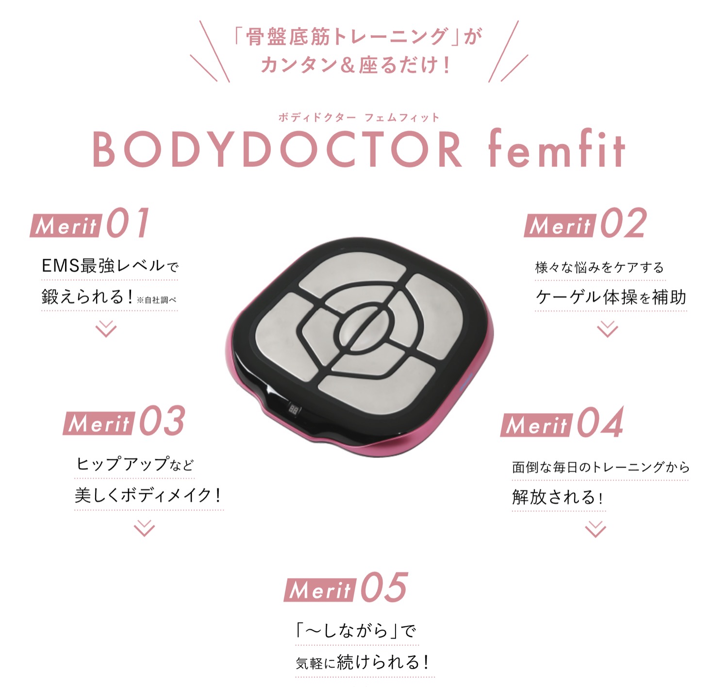 楽天市場】BODYDOCTOR femfit カンタン＆座るだけ EMS 骨盤底筋