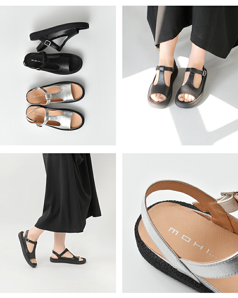 楽天市場】モヒ MOHI サンダル レザー Tストラップ オープントゥ