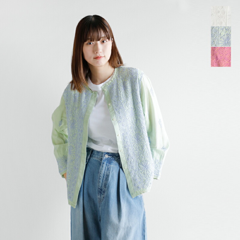 楽天市場】ne Quittez pas ヌキテパ コットン ボイル ラクナウ 刺繍