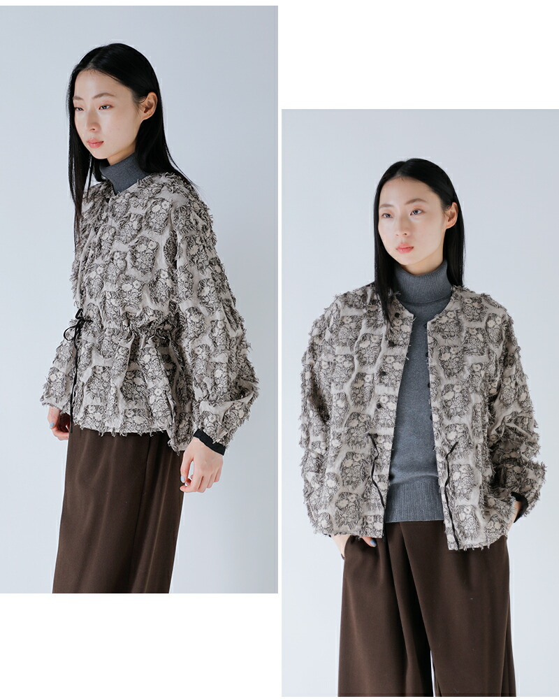 楽天市場】セール【40%OFF】qiri キリ ジャガード ブラウス “花野風