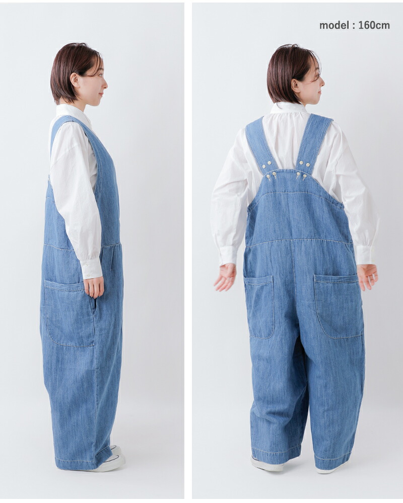 楽天市場】tumugu ツムグ コットン リネン デニム オールインワン