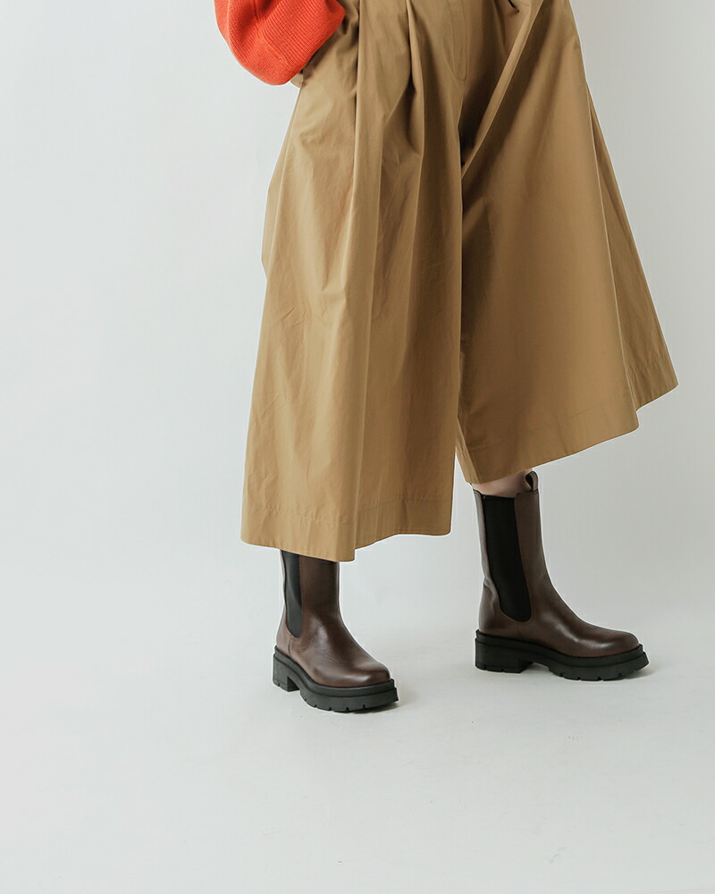 楽天市場】eness エネス レザー サイドゴア ミドル チェルシー ブーツ