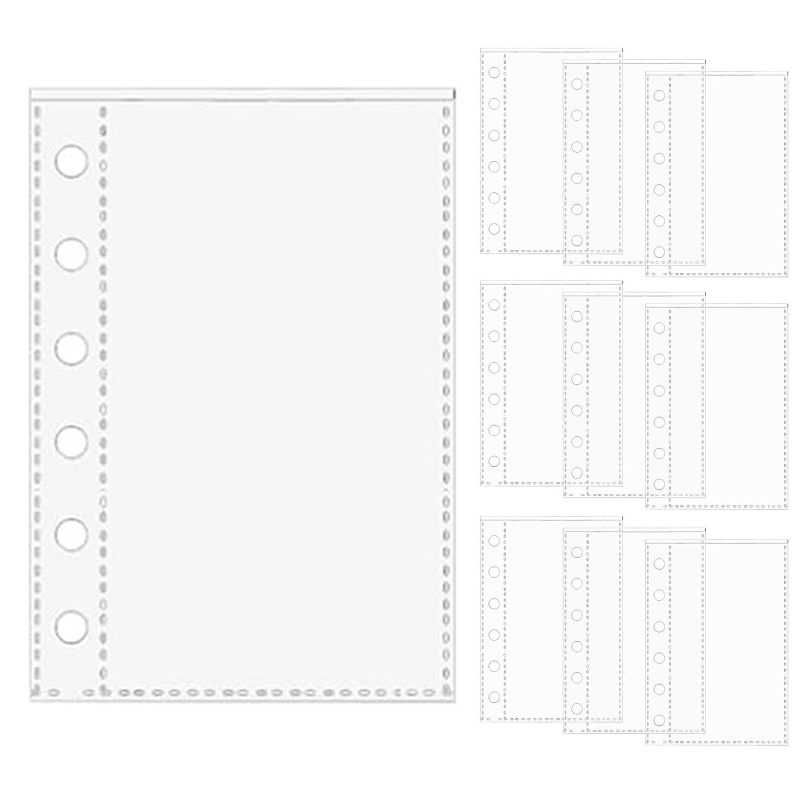 楽天市場】【10 枚入り】シール帳 台紙 透明 シール台紙 6穴 ppシート
