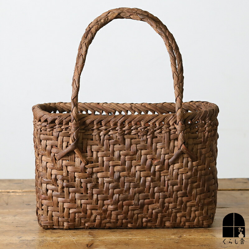 楽天市場】山葡萄かごバッグ 細網代（大）肩掛け 横長 YB-130 日本製