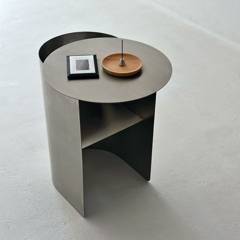 楽天市場】ステンレス Uカーブ ラウンド サイドテーブル【ART OF BLACK