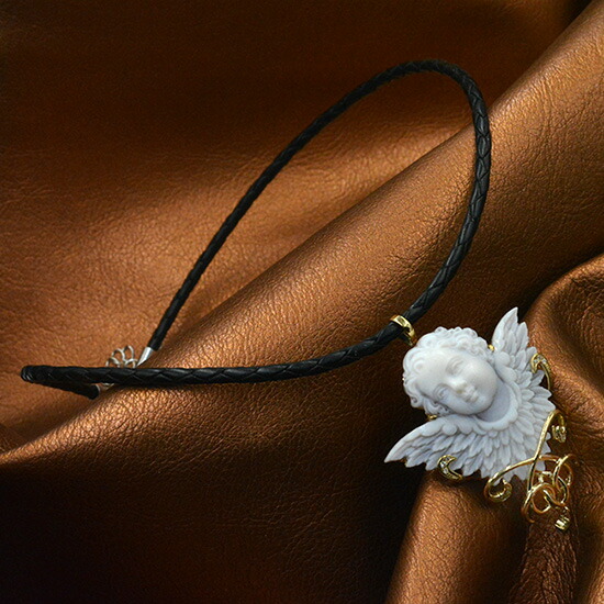 楽天市場】カメオブローチ＆ネックレス 天使 エンジェル 18金ゴールド