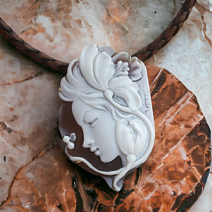 楽天市場】カメオブローチ シェルカメオ ブローチ/チョーカー仕様 18金