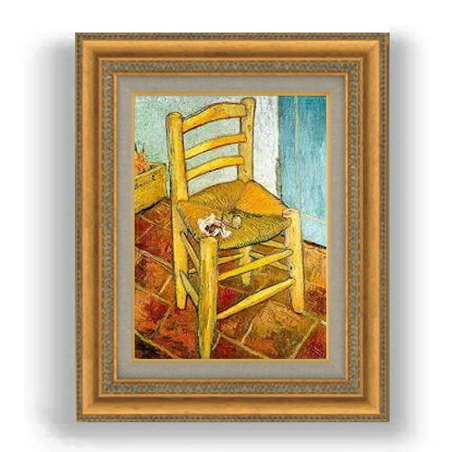 楽天市場】【油絵 直筆仕上げ】ゴッホ パイプを置いたゴッホの椅子 F4