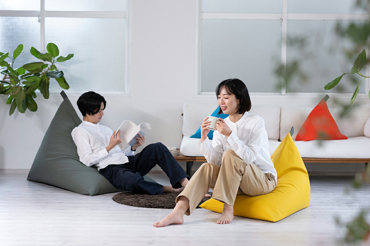 美品】テトラグランデ ビーズクッション/ブラウニー/大東寝具 美品