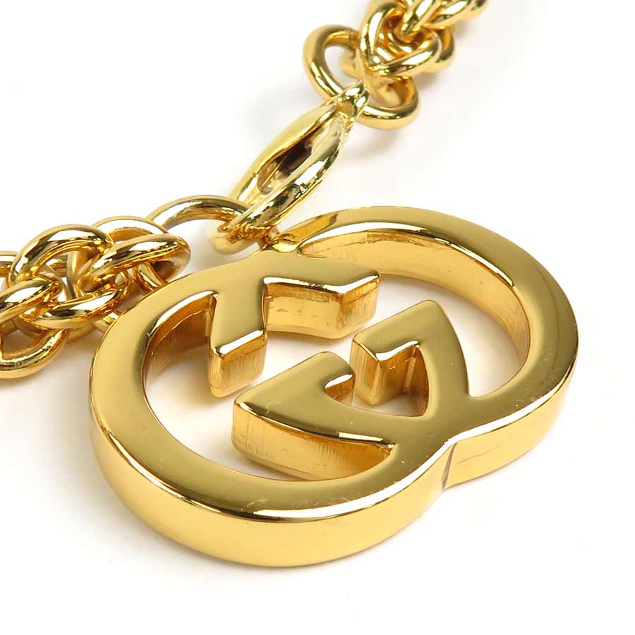 GUCCI グッチ チェーンベルト ダブルG インターロッキング ゴールド