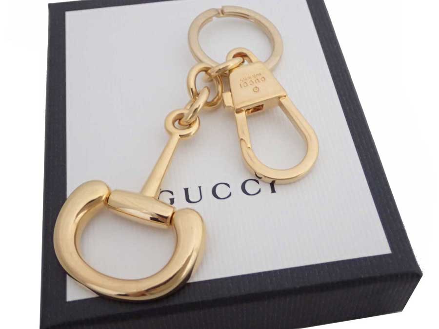 楽天市場】グッチ Gucci キーリング ホースビット ゴールド 金属素材