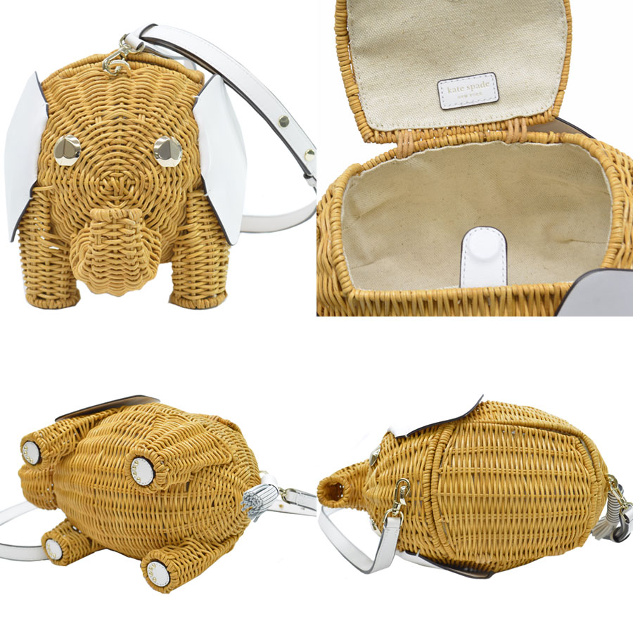 楽天市場】ケイトスペード kate spade バッグ ウィッカーエレファント