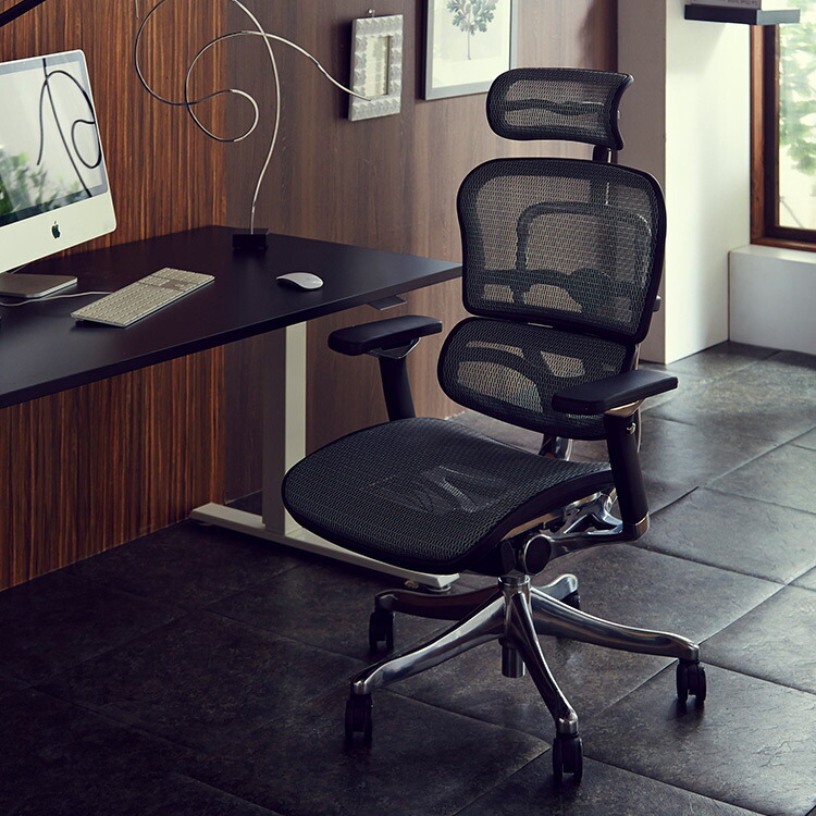 楽天市場】オフィスチェア エルゴヒューマン プロ デスクチェア