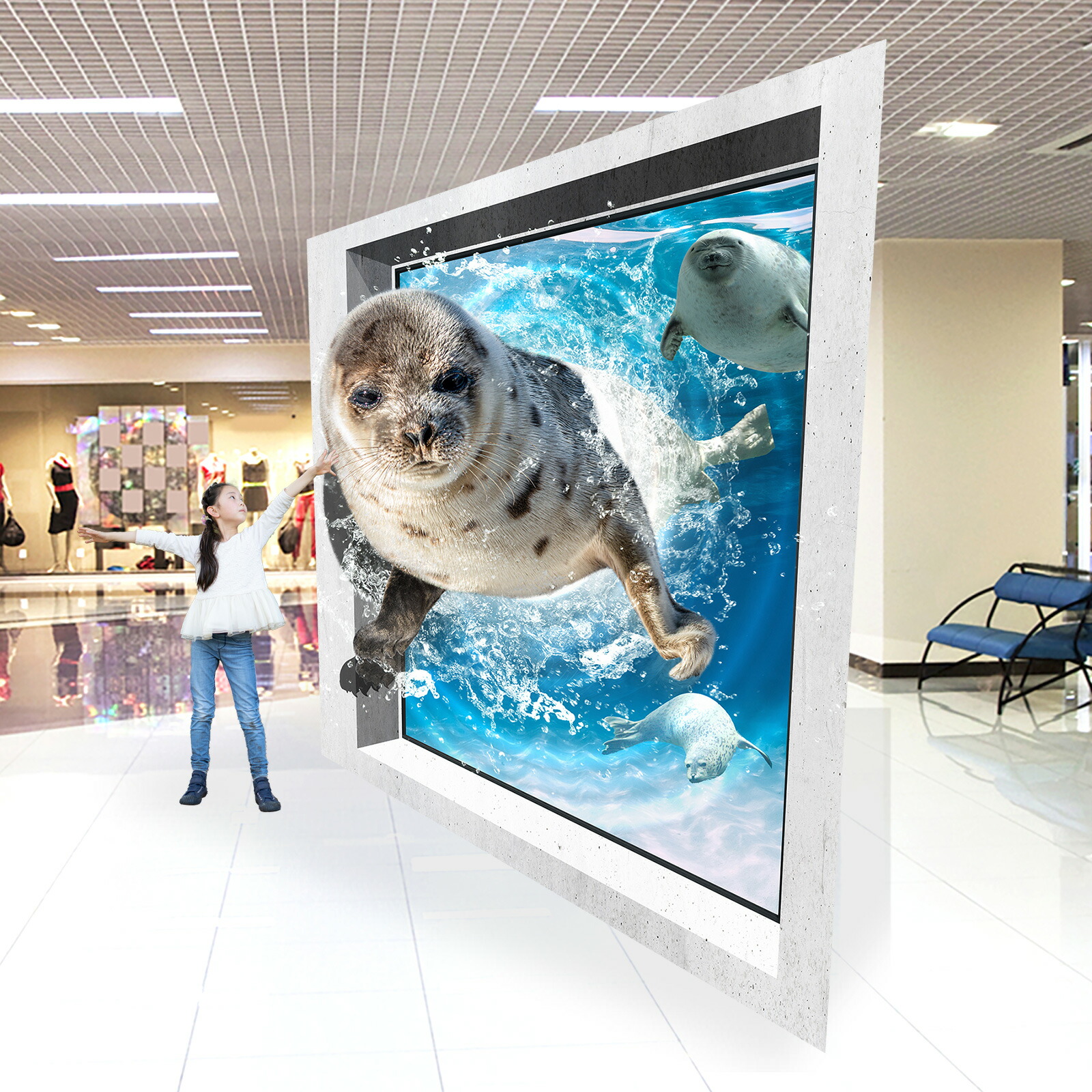 楽天市場】トリックアート 水族館 フォトスポット ＜TRA-072