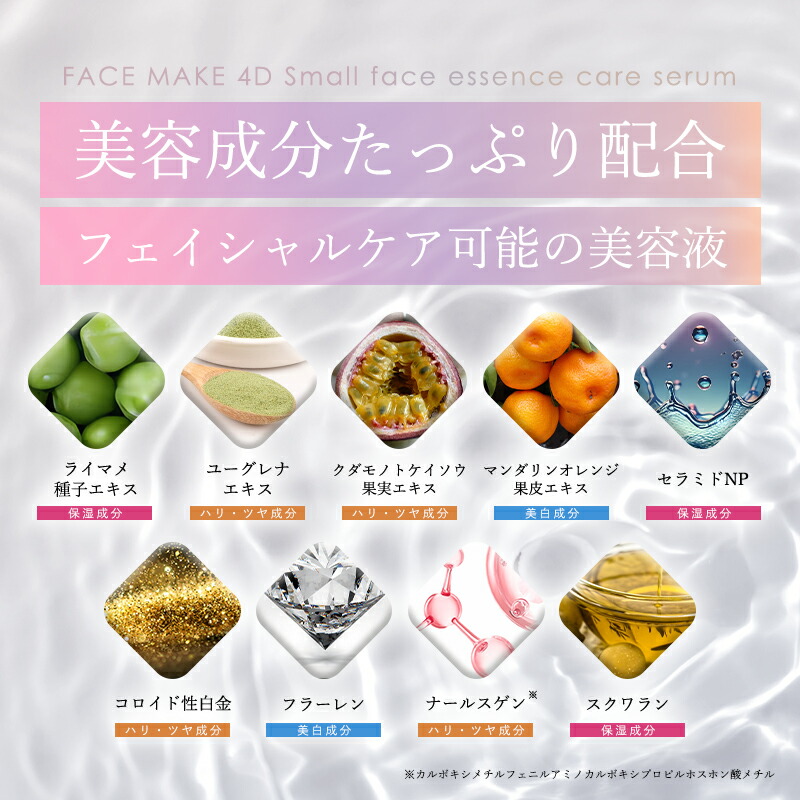 楽天市場】FACE MAKE 4D フェイスメイク4D 小顔エッセンスケア美容液