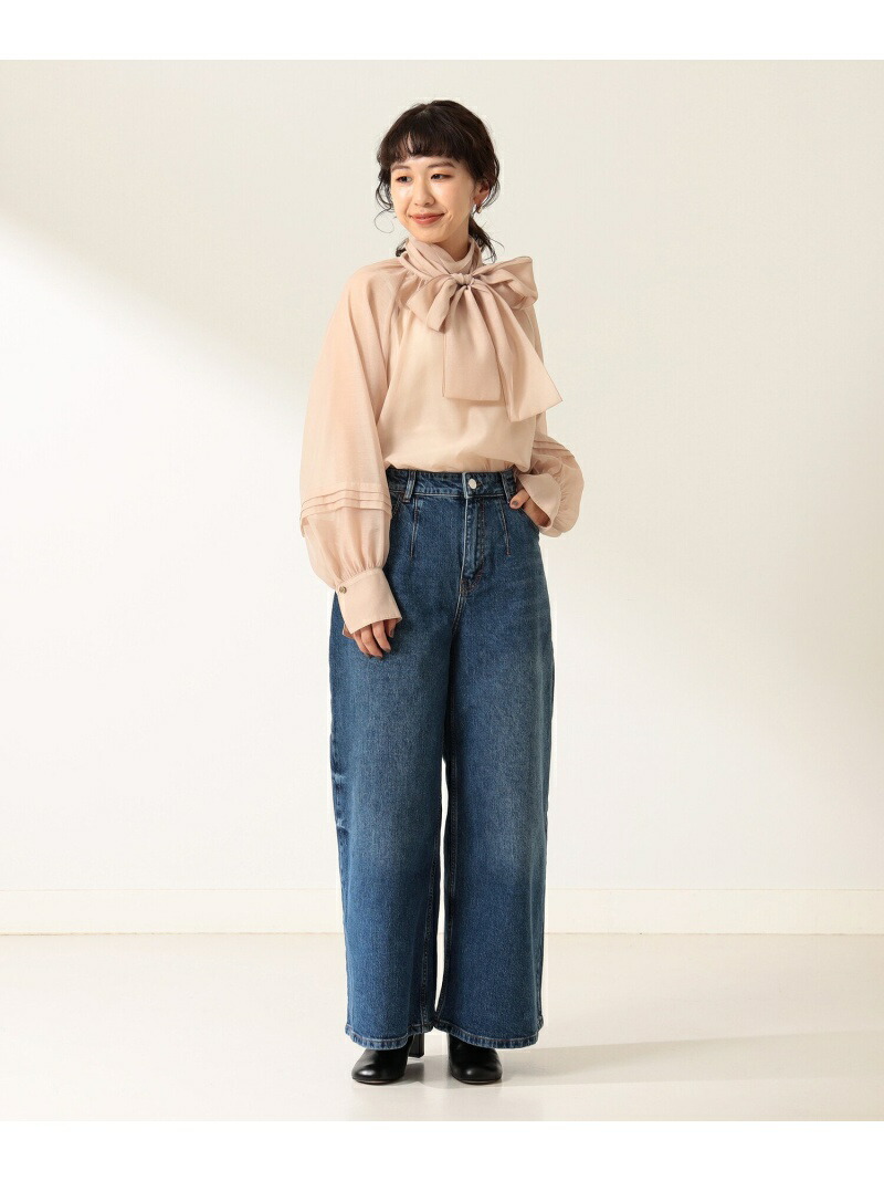 楽天市場】Demi-Luxe BEAMS / オーガンジー リボンブラウス フォーマル