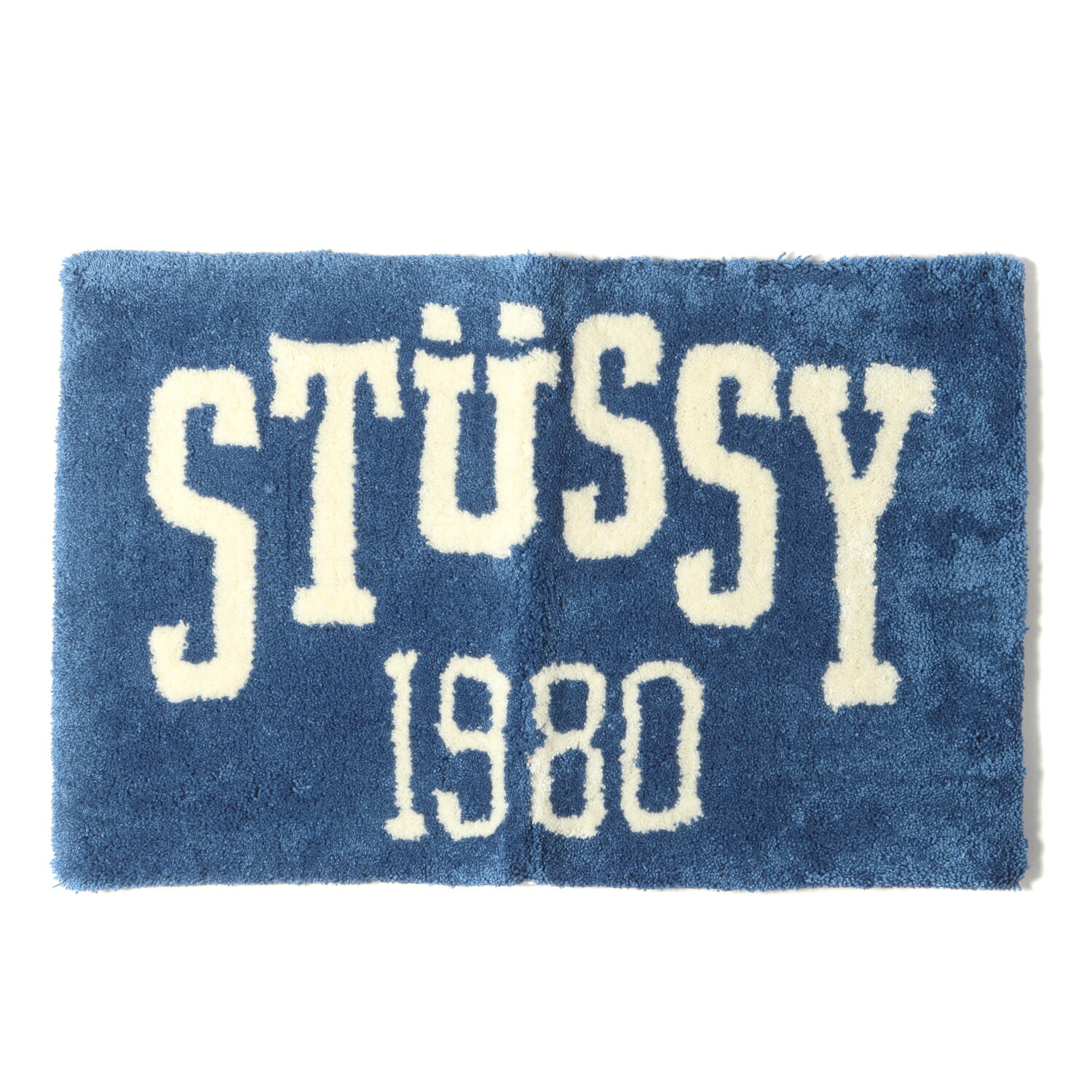 楽天市場】STUSSY ステューシー ブランドロゴ ラグマット ネイビー 紺