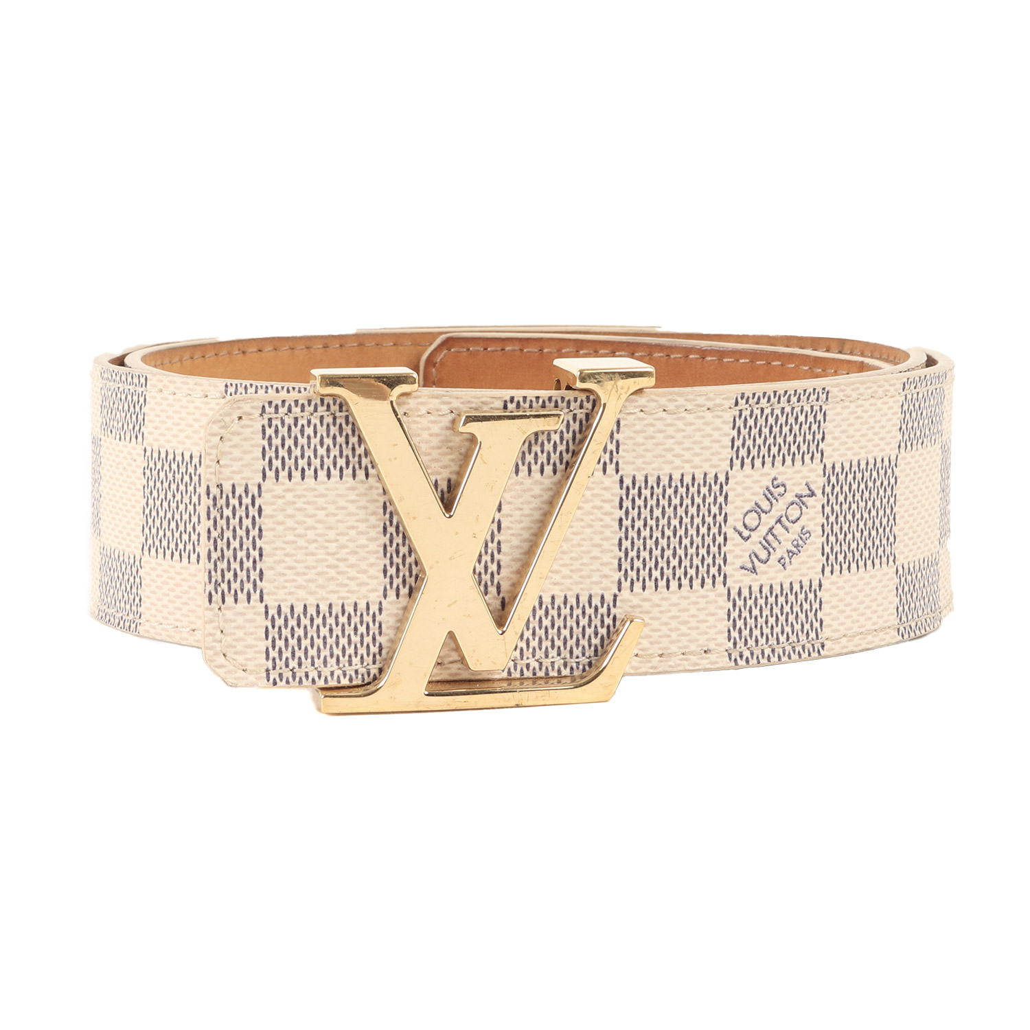 楽天市場】LOUIS VUITTON ルイヴィトン ベルト サイズ:85(34) ダミエ