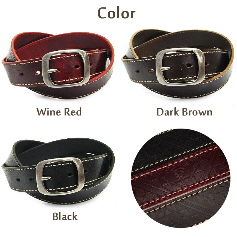 楽天市場】EDWIN メンズ レディース ベルト B496 本革 ブランド 長さ