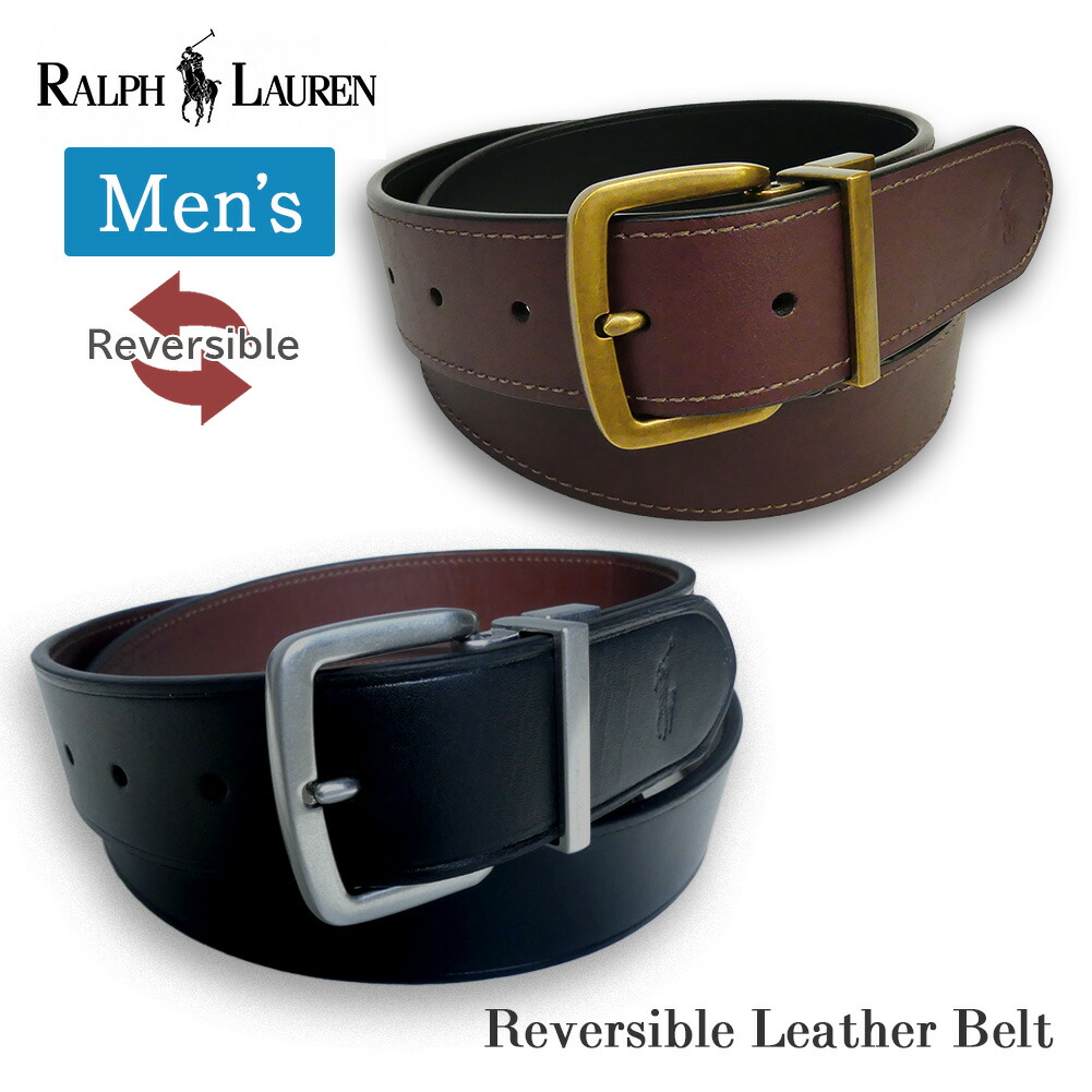 楽天市場】ポロ ラルフローレン メンズ レザー ベルト リバーシブル