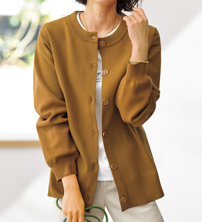 楽天市場】ニットカーディガン 洗える！軽い！配色使いニット