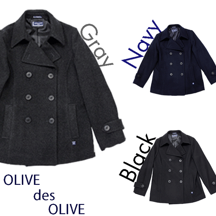 楽天市場】スクールコート/送料無料/オリーブデオリーブ/ピーコート