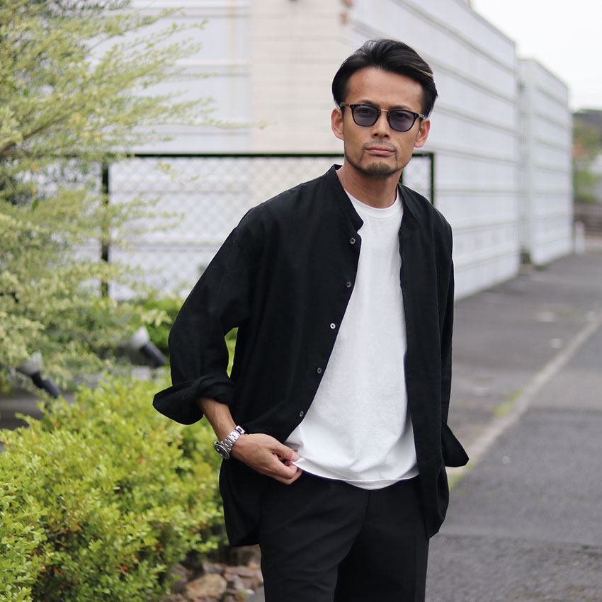 楽天市場】FORTUNA フォルトゥナ オム バンドカラーリネンシャツ FHSH