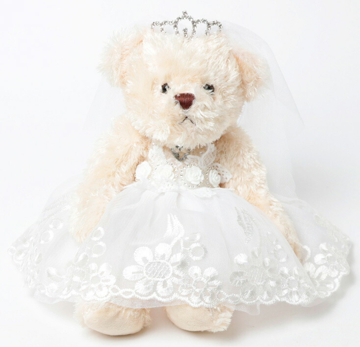 楽天市場】テディベア クマ ぬいぐるみ ウェディング くま ドレス