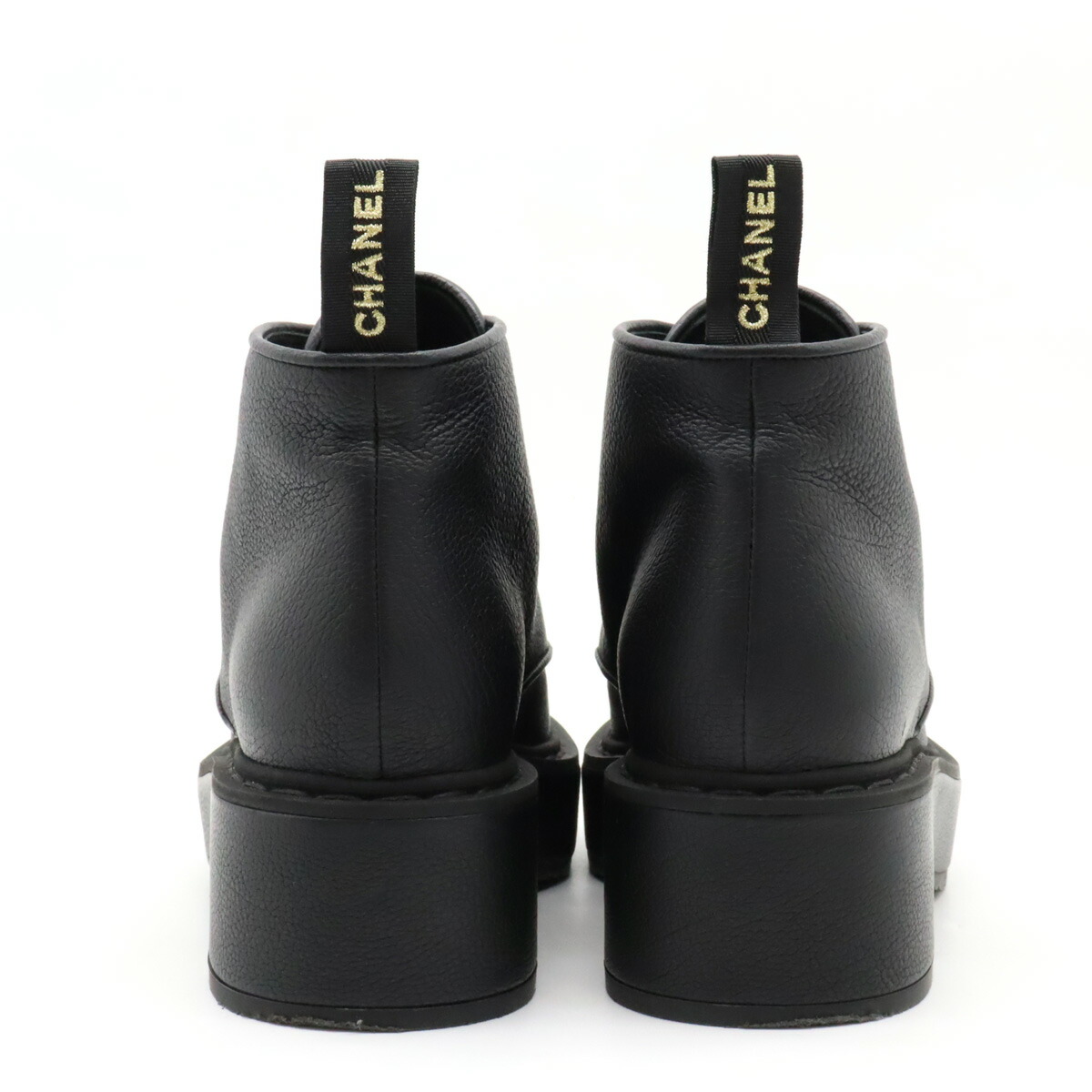 楽天市場】CHANEL シャネル ショートブーツ レースアップ 編み上げ