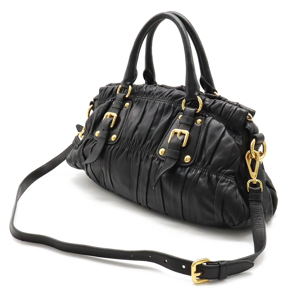 楽天市場】PRADA プラダ ギャザー ハンドバッグ 2WAY ショルダーバッグ