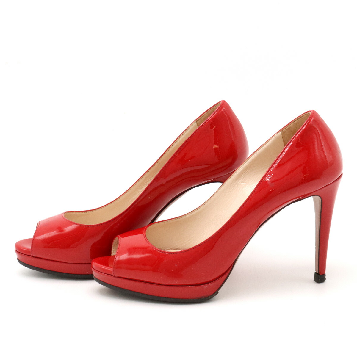 楽天市場】PRADA プラダ オープントゥ パンプス ハイヒール パテント