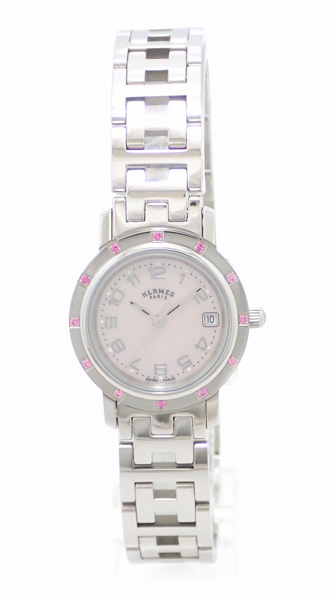 楽天市場】【ウォッチ】HERMES エルメス クリッパー ナクレ ピンク