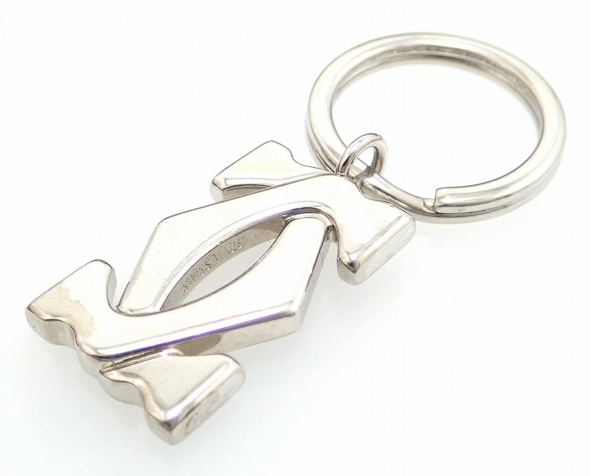 楽天市場】Cartier カルティエ 2Cモチーフ キーリング キーホルダー