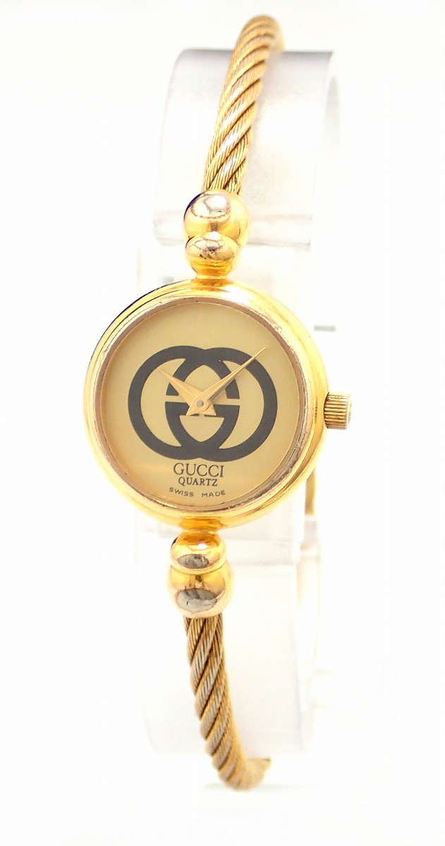 楽天市場】【ウォッチ】GUCCI グッチ バングル ウォッチ ゴールド文字