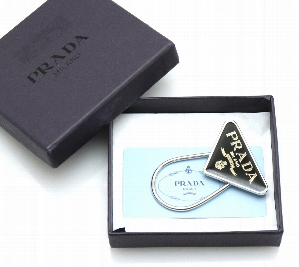 楽天市場】PRADA プラダ ロゴ プレート キーホルダー キーリング キー