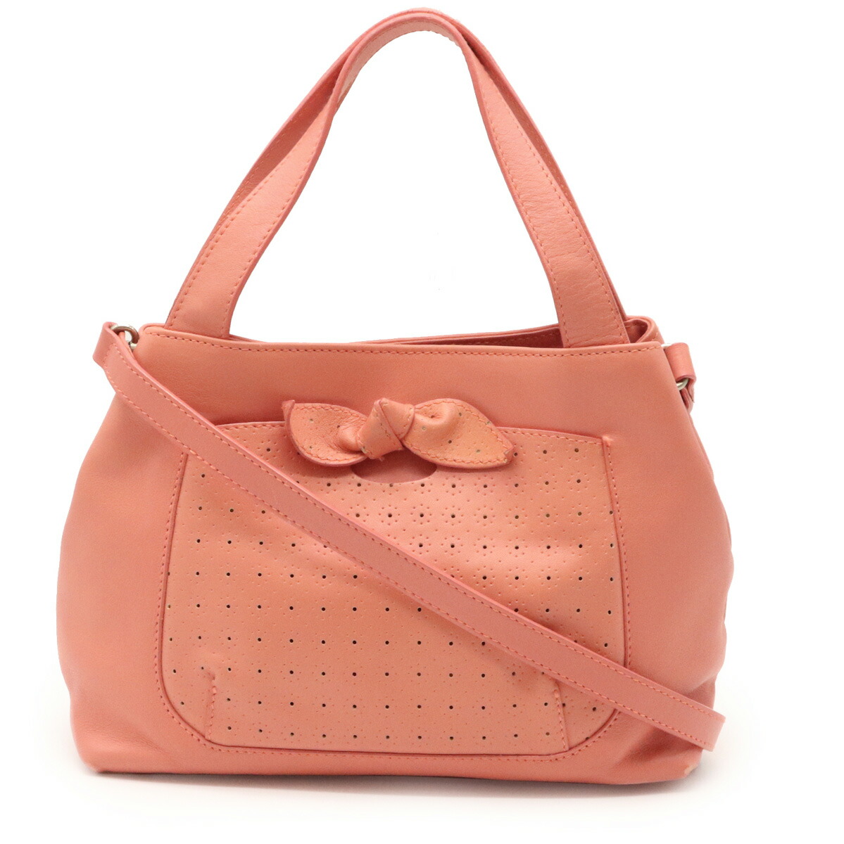 楽天市場】【バッグ】FURLA フルラ リボン パンチング ハンドバッグ