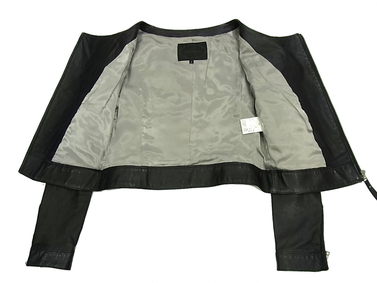 楽天市場】【中古】美品 □UNTITLED ラムレザー ライダースジャケット