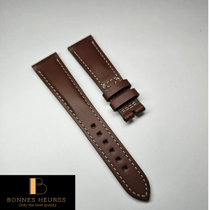 楽天市場】パテックフィリップ純正革ベルト18-14mmブラウン白ステッチ