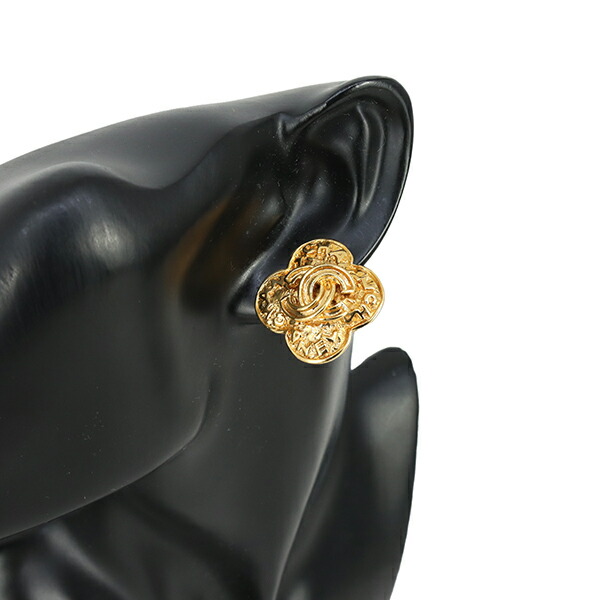 楽天市場】【ヴィンテージ】 シャネル イヤリング クローバーモチーフ