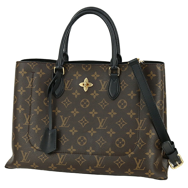 楽天市場】【美品】 ルイヴィトン フラワートート モノグラム ブラック