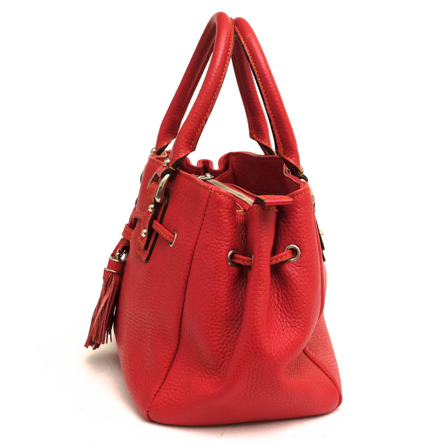 楽天市場】WAKO ハンドバッグ 和光 牛革 カーフ タッセル シボ革