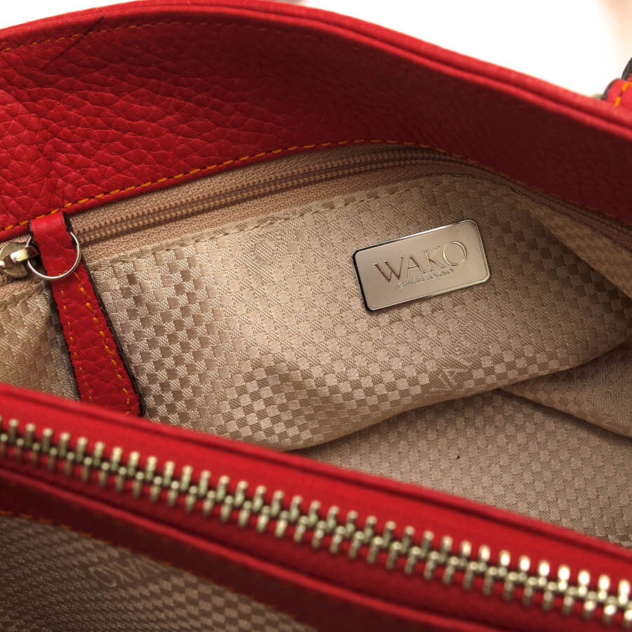 楽天市場】WAKO ハンドバッグ 和光 牛革 カーフ タッセル シボ革