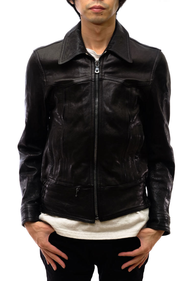 Dolce & Gabbana ネイビー シングルライダースジャケット 限定品 Dolce