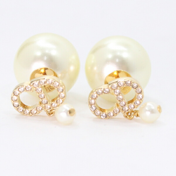 楽天市場】ディオール Dior トライバル ピアス メタル レジンパール