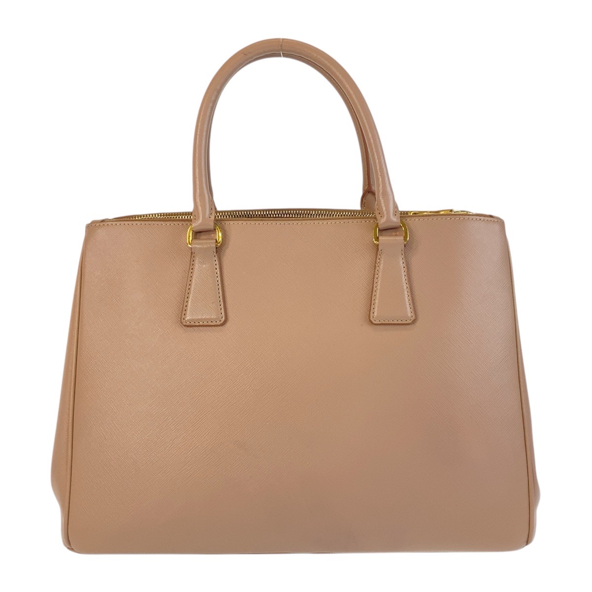 楽天市場】美品 PRADA プラダ サフィアーノ 三角ロゴプレート ベージュ