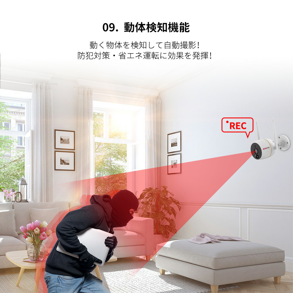 楽天市場】防犯カメラ 屋外 家庭用 工事不要 おすすめ ジュアン
