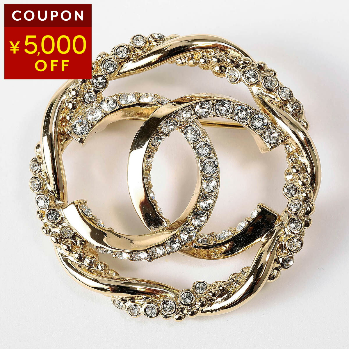 新品】CHANEL シャネル B23S ココマーク クローバー ピンブローチ