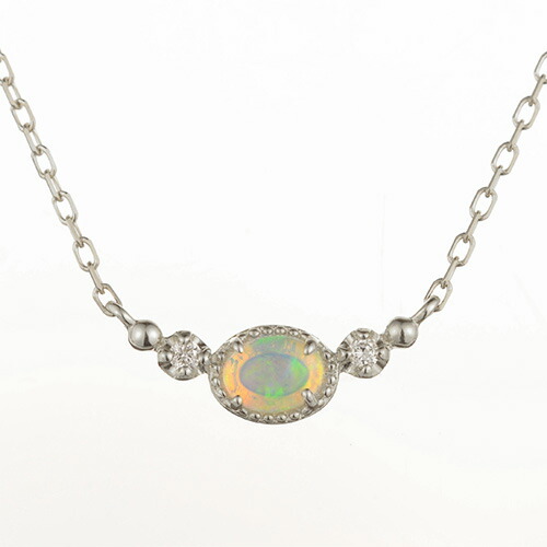 楽天市場】オパール ネックレス K18 destiny line ネックレス K18 18金